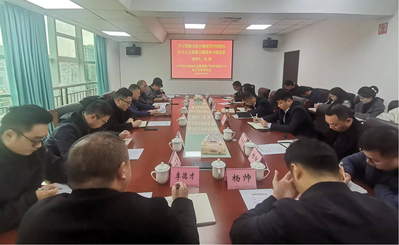 集團(tuán)公司黨委副書記、總經(jīng)理沈鵬到巴中兩山公司講授主題教育專題黨課